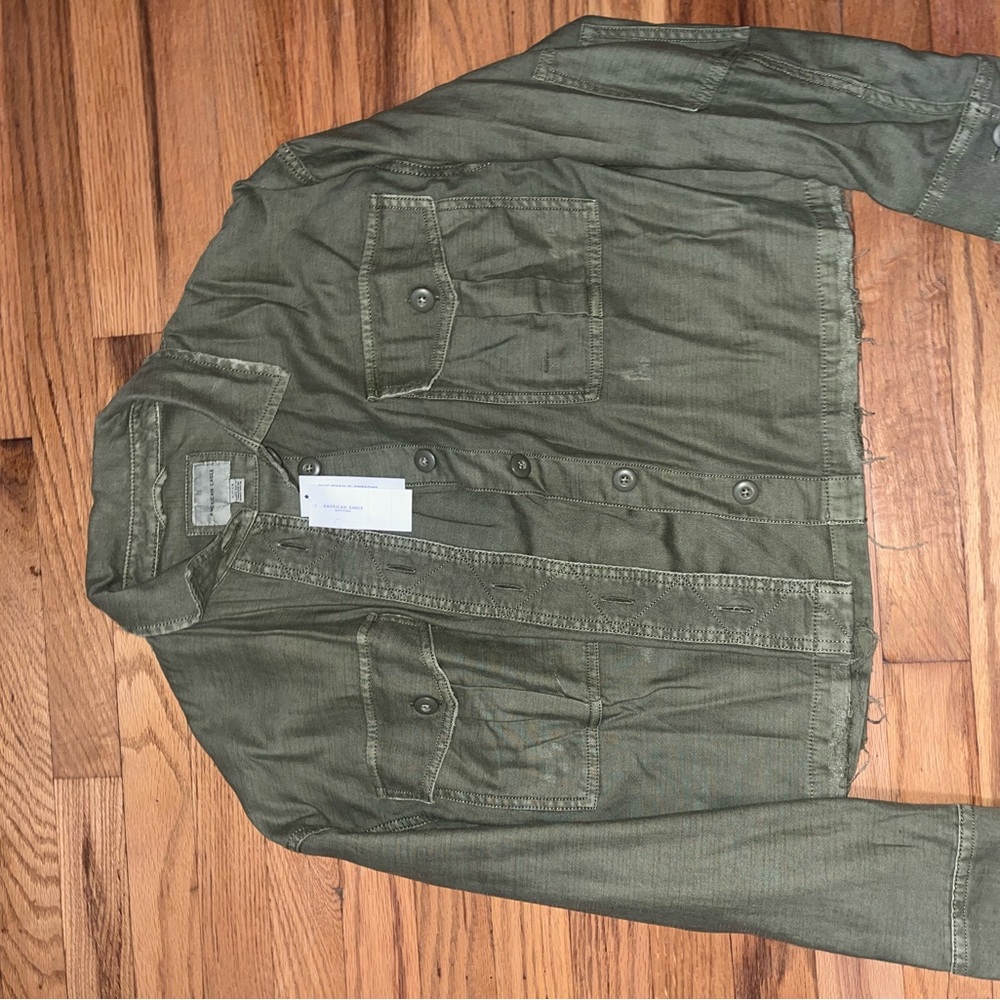 Army green American eagle jacket